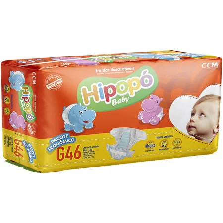 Fralda Hipopó Baby Pacote Econômico  G 46 | M 50 | XG 44 | XXG38
