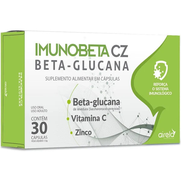 Imunobeta Cz - Vitamina C + Zinco + Beta-glucana 30 | 60 Cps