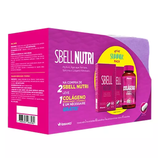 Kit Promocional 2 Sbell Nutri 60caps + 1 Colágeno 60caps + Necessaire | Herbamed